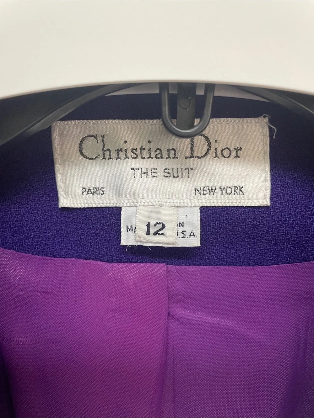 Vintage 80’s/90’s Dior Vibrant Purple Double-Breasted Blazer with Gold Buttons